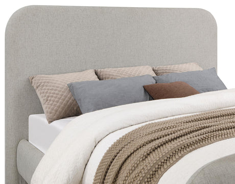 Wren Gray Upholstered Queen Platform Bed from Coaster - Luna Furniture