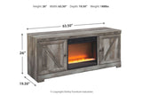 Wynnlow Gray 63" TV Stand with Electric Fireplace from Ashley - Luna Furniture