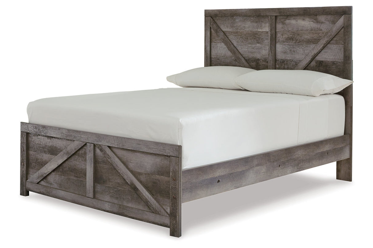 Wynnlow Gray Crossbuck Full Panel Bed from Ashley - Luna Furniture