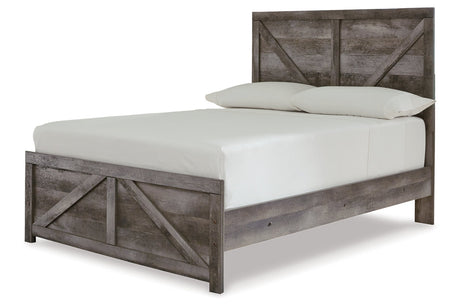 Wynnlow Gray Crossbuck Full Panel Bed from Ashley - Luna Furniture