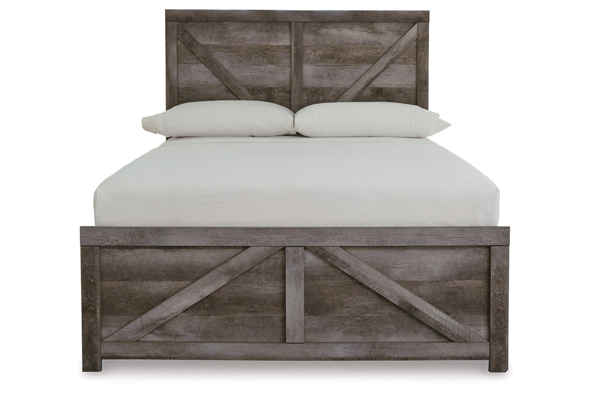 Wynnlow Gray Crossbuck Full Panel Bed from Ashley - Luna Furniture