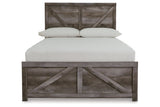 Wynnlow Gray Crossbuck Full Panel Bed from Ashley - Luna Furniture