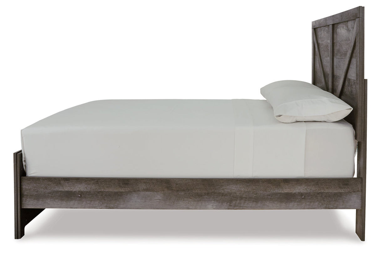 Wynnlow Gray Crossbuck Full Panel Bed from Ashley - Luna Furniture