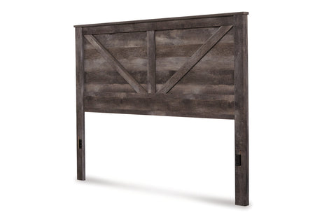 Wynnlow Gray Crossbuck King Panel Bed from Ashley - Luna Furniture