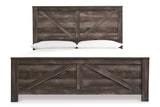 Wynnlow Gray Crossbuck King Panel Bed from Ashley Furniture - Luna Furniture