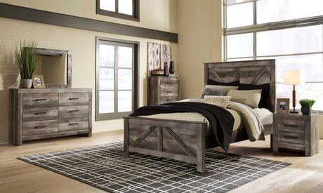 Wynnlow Gray Crossbuck Panel Bedroom Set from Ashley - Luna Furniture