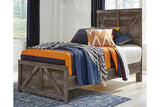 Wynnlow Gray Crossbuck Twin Panel Bed from Ashley - Luna Furniture
