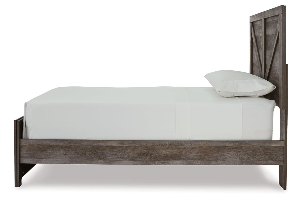 Wynnlow Gray Crossbuck Twin Panel Bed from Ashley - Luna Furniture