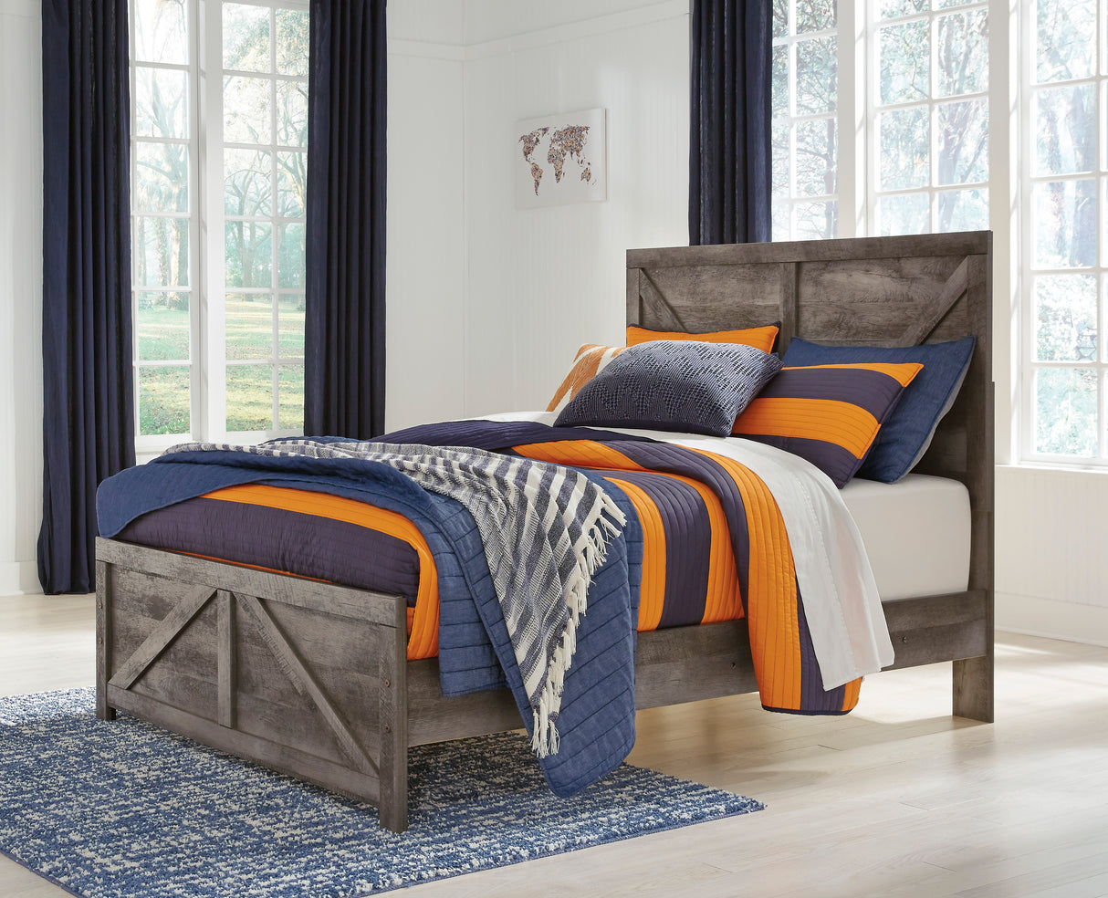Wynnlow Gray Crossbuck Youth Panel Bedroom Set from Ashley Furniture - Luna Furniture