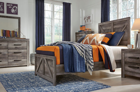 Wynnlow Gray Crossbuck Youth Panel Bedroom Set from Ashley - Luna Furniture