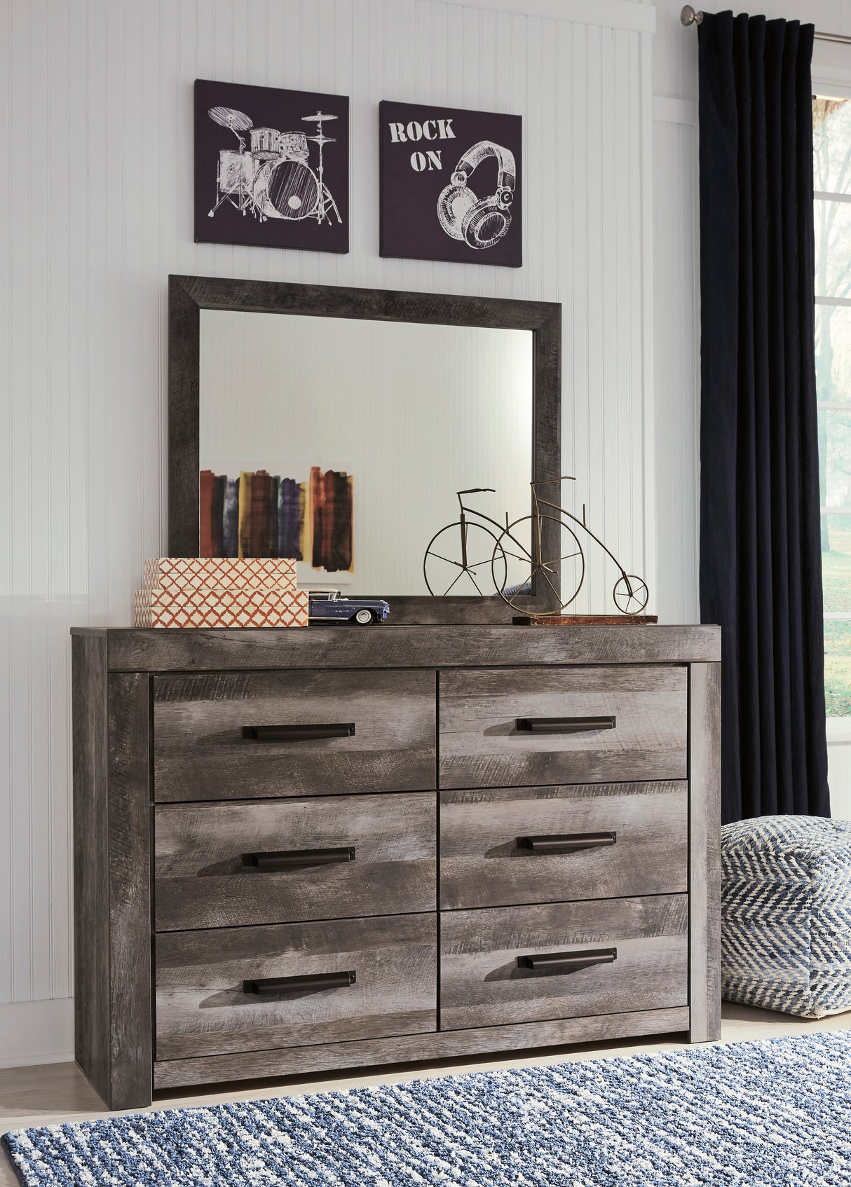 Wynnlow Gray Crossbuck Youth Panel Bedroom Set from Ashley Furniture - Luna Furniture