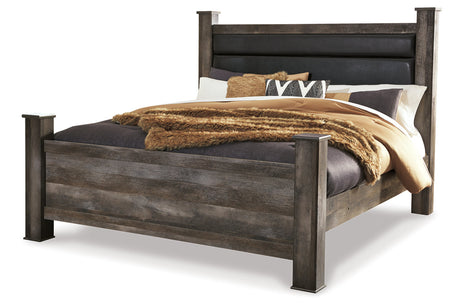 Wynnlow Gray King Poster Bed from Ashley - Luna Furniture