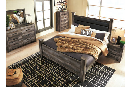 Wynnlow Gray King Poster Bed from Ashley - Luna Furniture