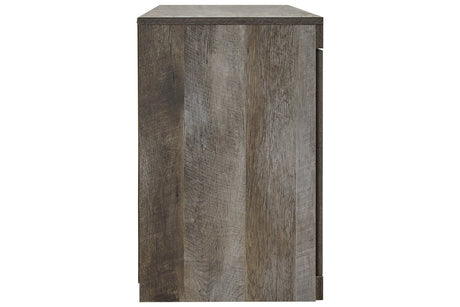 Wynnlow Gray TV Stand with Electric Fireplace from Ashley - Luna Furniture