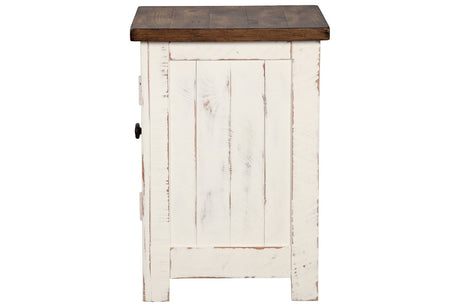 Wystfield White/Brown Chairside End Table from Ashley - Luna Furniture