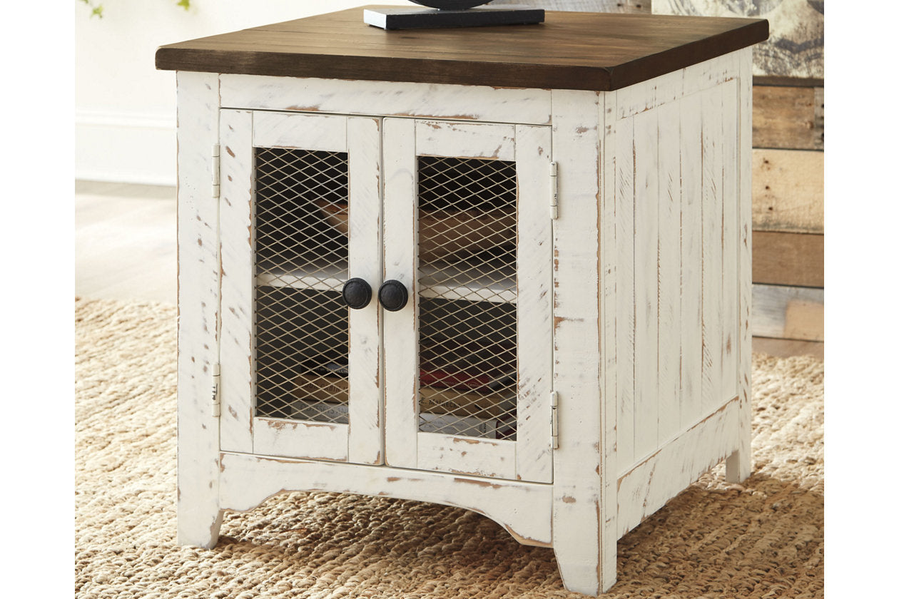 Wystfield White/Brown End Table from Ashley - Luna Furniture