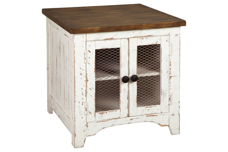 Wystfield White/Brown End Table from Ashley - Luna Furniture