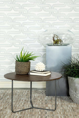 Yaritza Natural and Gunmetal Round Accent Table with Triangle Wire Base from Coaster - Luna Furniture