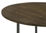 Yaritza Natural and Gunmetal Round Accent Table with Triangle Wire Base from Coaster - Luna Furniture