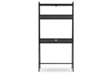 Yarlow Black 36" Home Office Desk with Shelf from Ashley - Luna Furniture