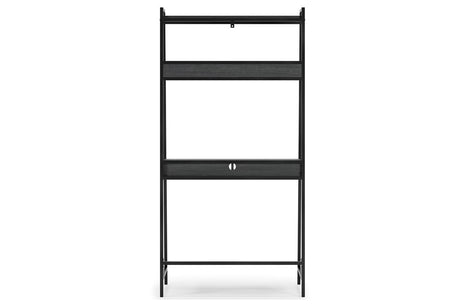 Yarlow Black 36" Home Office Desk with Shelf from Ashley - Luna Furniture