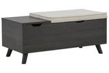 Yarlow Linen/Gray Storage Bench from Ashley - Luna Furniture