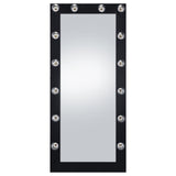 Zayan Black High Gloss Full Length Floor Mirror With Lighting from Coaster - Luna Furniture
