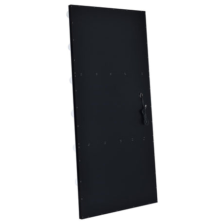 Zayan Black High Gloss Full Length Floor Mirror With Lighting from Coaster - Luna Furniture