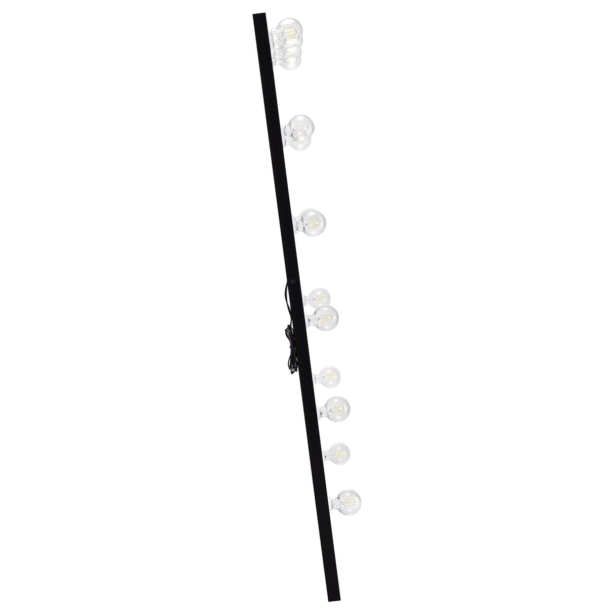 Zayan Black High Gloss Full Length Floor Mirror With Lighting from Coaster - Luna Furniture