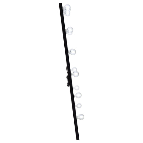 Zayan Black High Gloss Full Length Floor Mirror With Lighting from Coaster - Luna Furniture