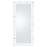 Zayan White High Gloss Full Length Floor Mirror With Lighting from Coaster - Luna Furniture