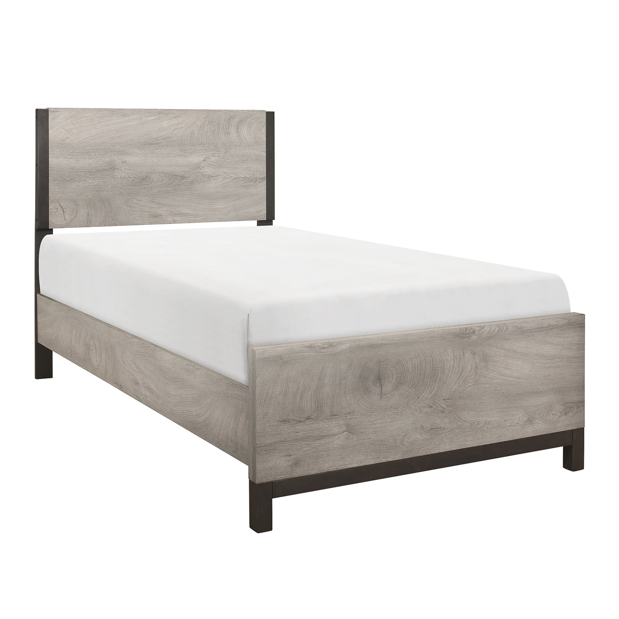Zephyr Light Gray Twin Panel Bed from Homelegance - Luna Furniture