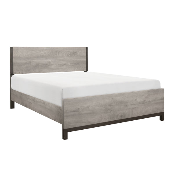 Zephyr Light Gray Queen Panel Bed