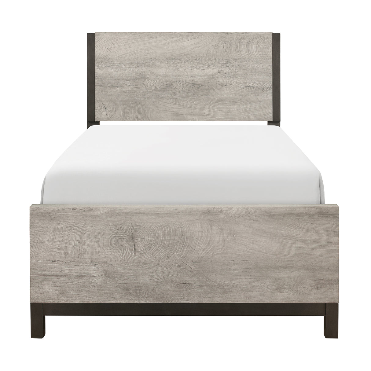 Zephyr Light Gray Twin Panel Bed from Homelegance - Luna Furniture