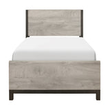 Zephyr Light Gray Twin Panel Bed from Homelegance - Luna Furniture