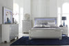 Allura Silver LED Upholstered Panel Bedroom Set - Luna Furniture