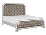 Avondale Silver Queen Mirrored Upholstered Panel Bed from Homelegance - Luna Furniture