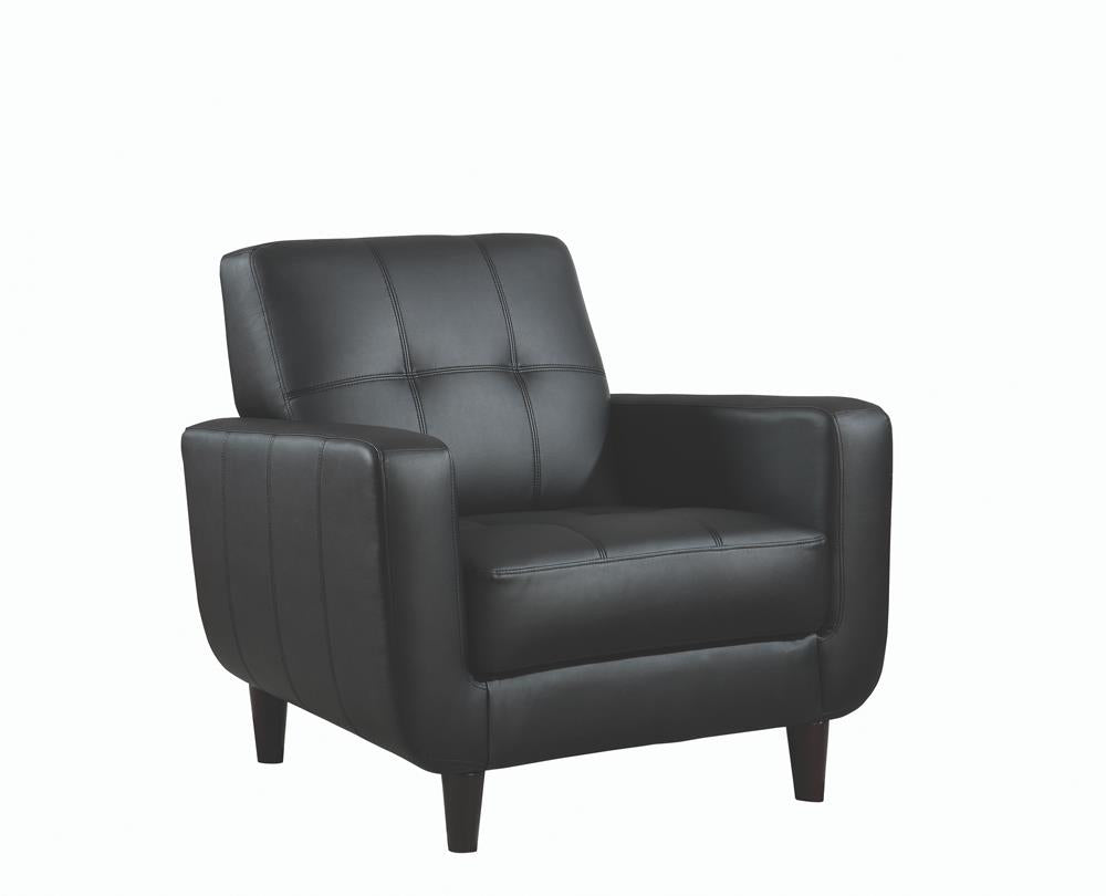 Aaron Black Padded Seat Accent Chair from Coaster - Luna Furniture