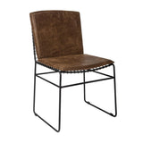 Abbott Upholstered Side Chairs Antique Brown and Matte Black (Set of 2) - 192502 - Luna Furniture