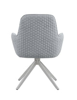 Abby Light Gray and Chrome Flare Arm Side Chair from Coaster - Luna Furniture