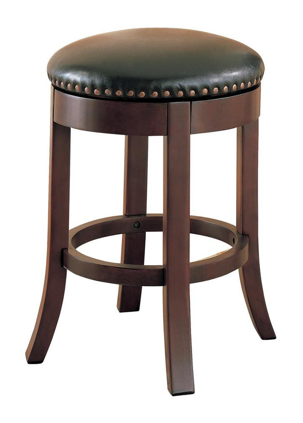 Aboushi Swivel Counter Height Stools with Upholstered Seat Brown (Set of 2) - 101059 - Luna Furniture