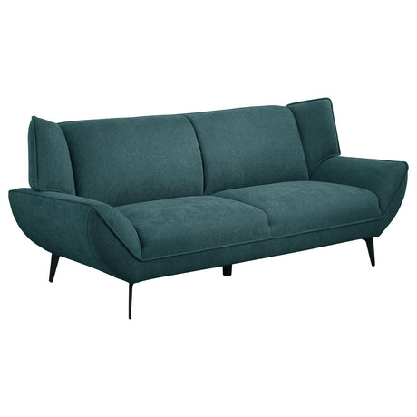 Acton 2-piece Upholstered Flared Arm Sofa Set Teal Blue - 511161-S2 - Luna Furniture