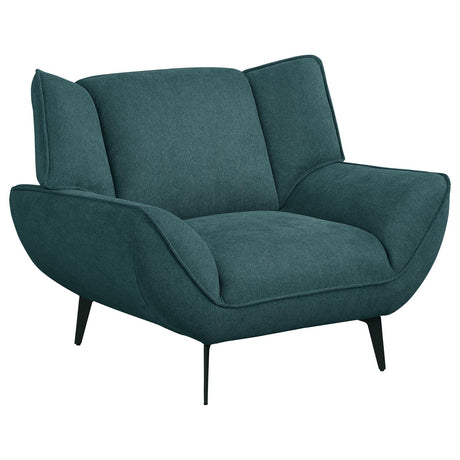 Acton Upholstered Flared Arm Chair Teal Blue - 511163 - Luna Furniture