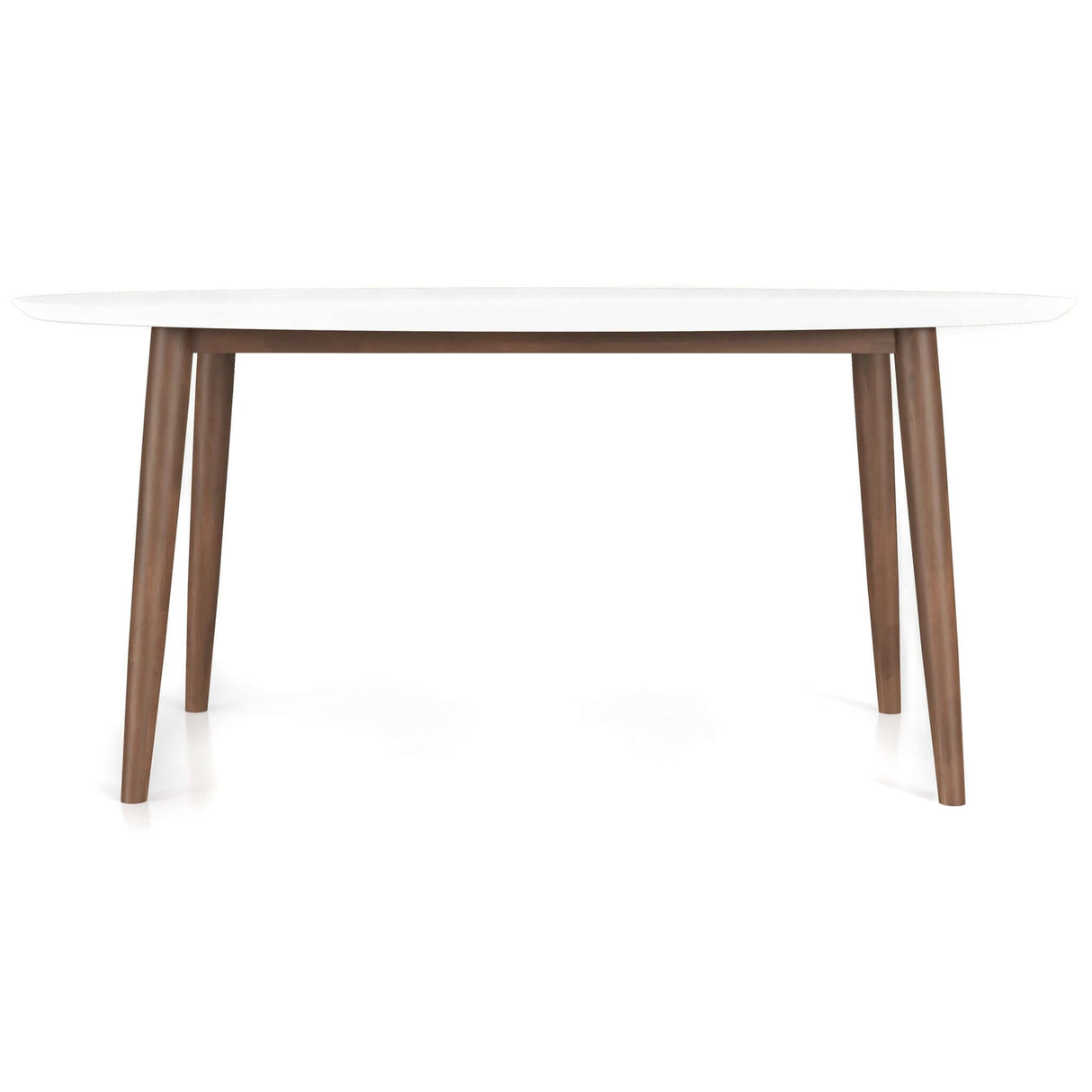 Ada Mid Century Modern Style Solid Wood Walnut Oval Dining Table from Midinmod - Luna Furniture