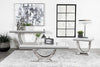 Adabella U-base Rectangle Coffee Table White and Chrome - 708538 - Luna Furniture