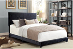 Erica Black PU Leather King Upholstered Bed