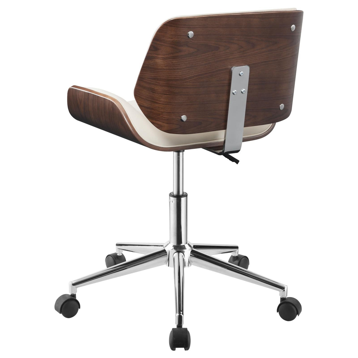 Addington Ecru and Chrome Adjustable Height Office Chair from Coaster - Luna Furniture