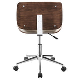 Addington Ecru and Chrome Adjustable Height Office Chair from Coaster - Luna Furniture