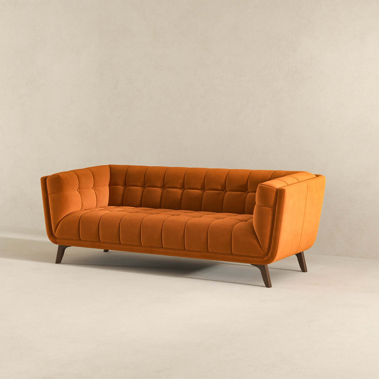 Kano Burnt Orange Velvet Large Sofa from Ashcroft Furniture - Luna Furniture