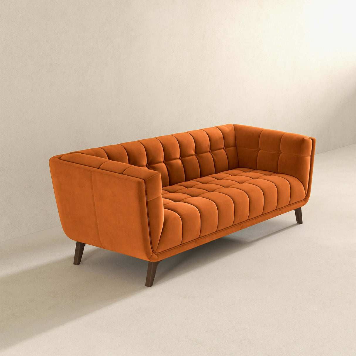 Kano Burnt Orange Velvet Large Sofa from Ashcroft Furniture - Luna Furniture